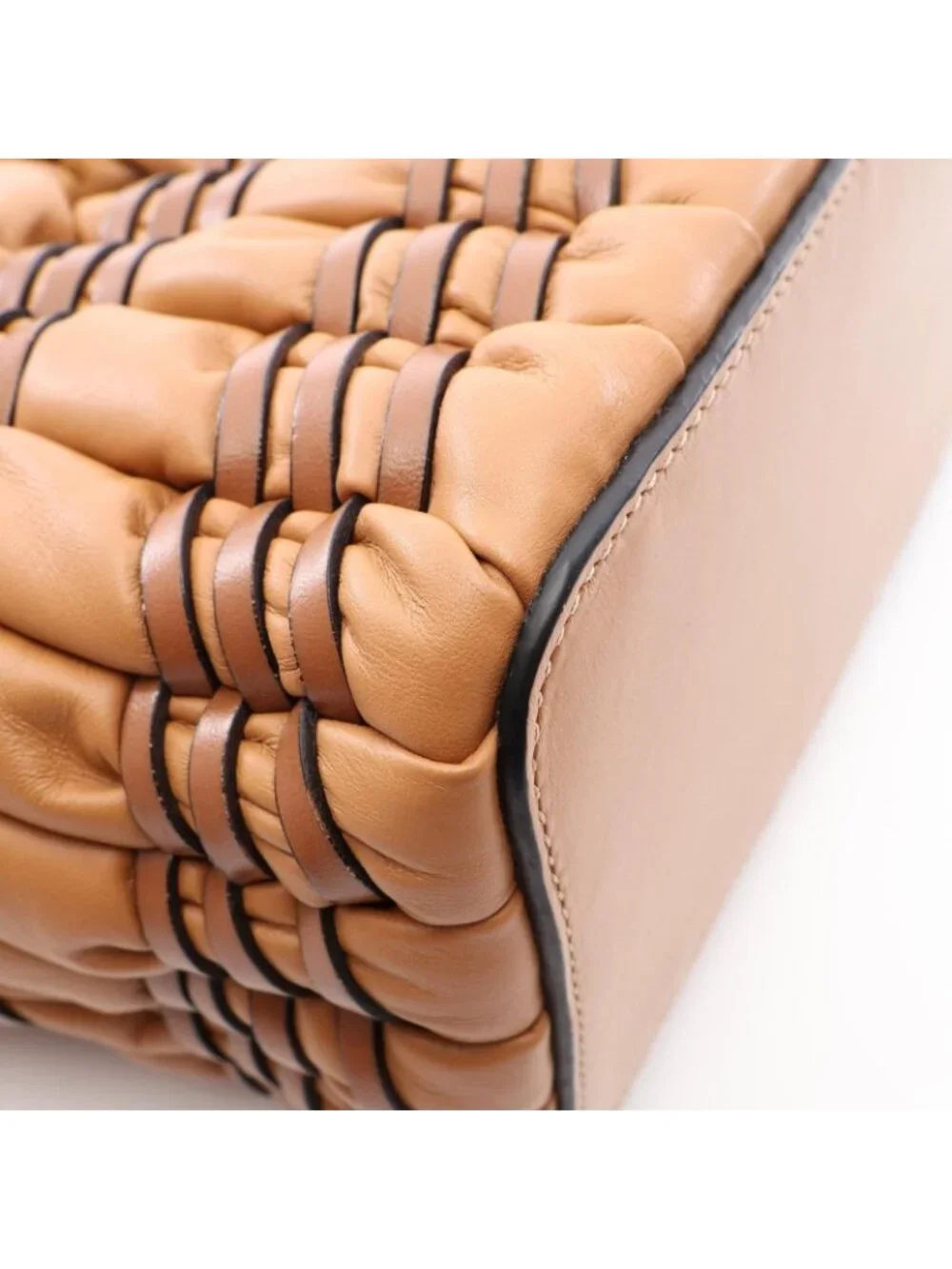 Loewe Tote Bag Tubular Basket Brown Leather